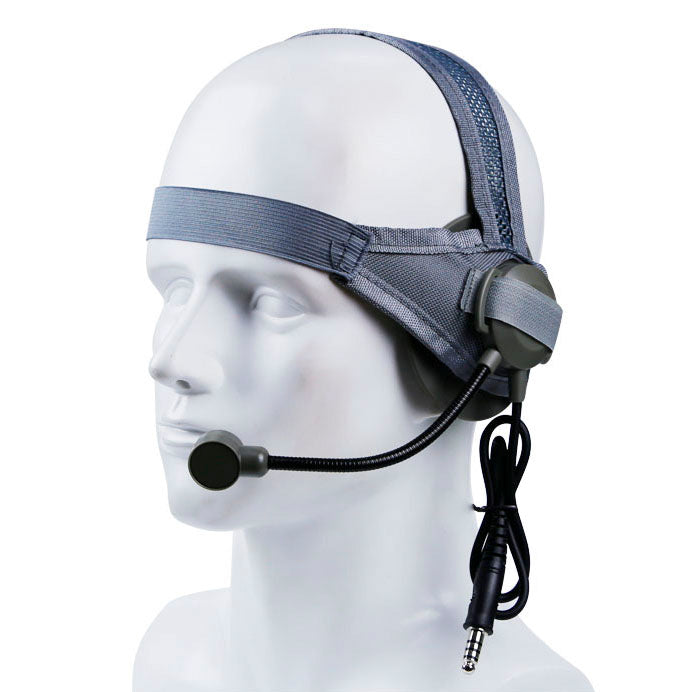 Tactical round edged single-sided headphones