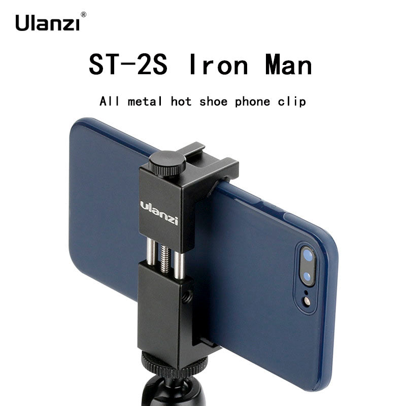 Hot shoe metal phone clip