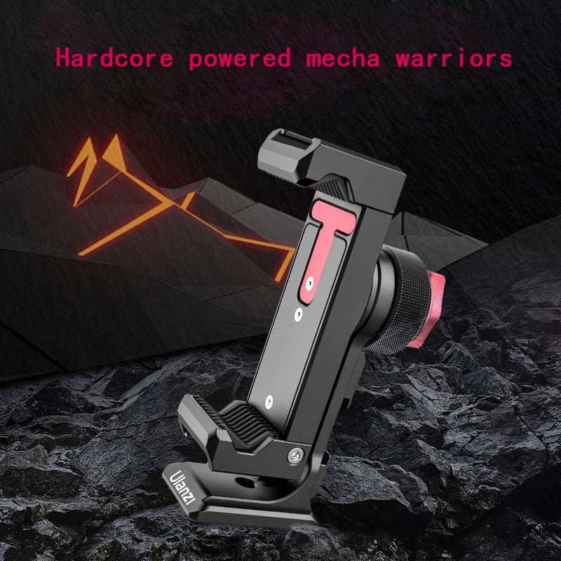 Expand the adjustable phone clip horizontally and vertically